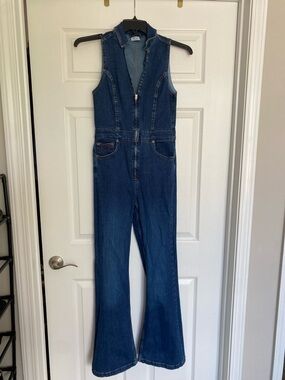 BDG Urban Outfitters Flare Leg Denim Jumpsuit